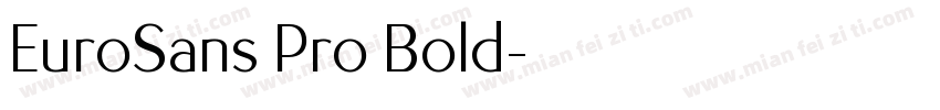 EuroSans Pro Bold字体转换